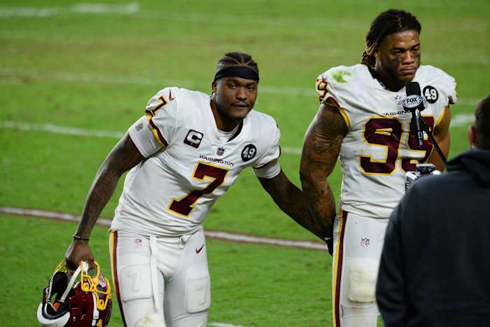 Dwayne Haskins Chase Young © Joe Camporeale 2020 Dec 13